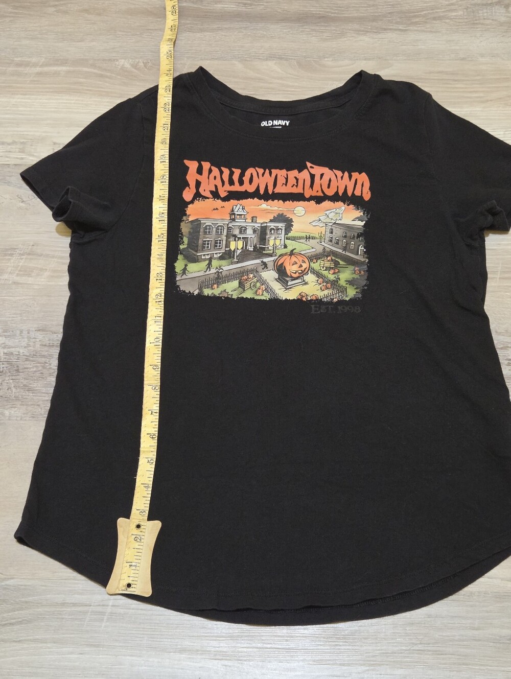 Old Navy Black HalloweenTown Graphic Tee - Womens Size S - Picture 7 of 8